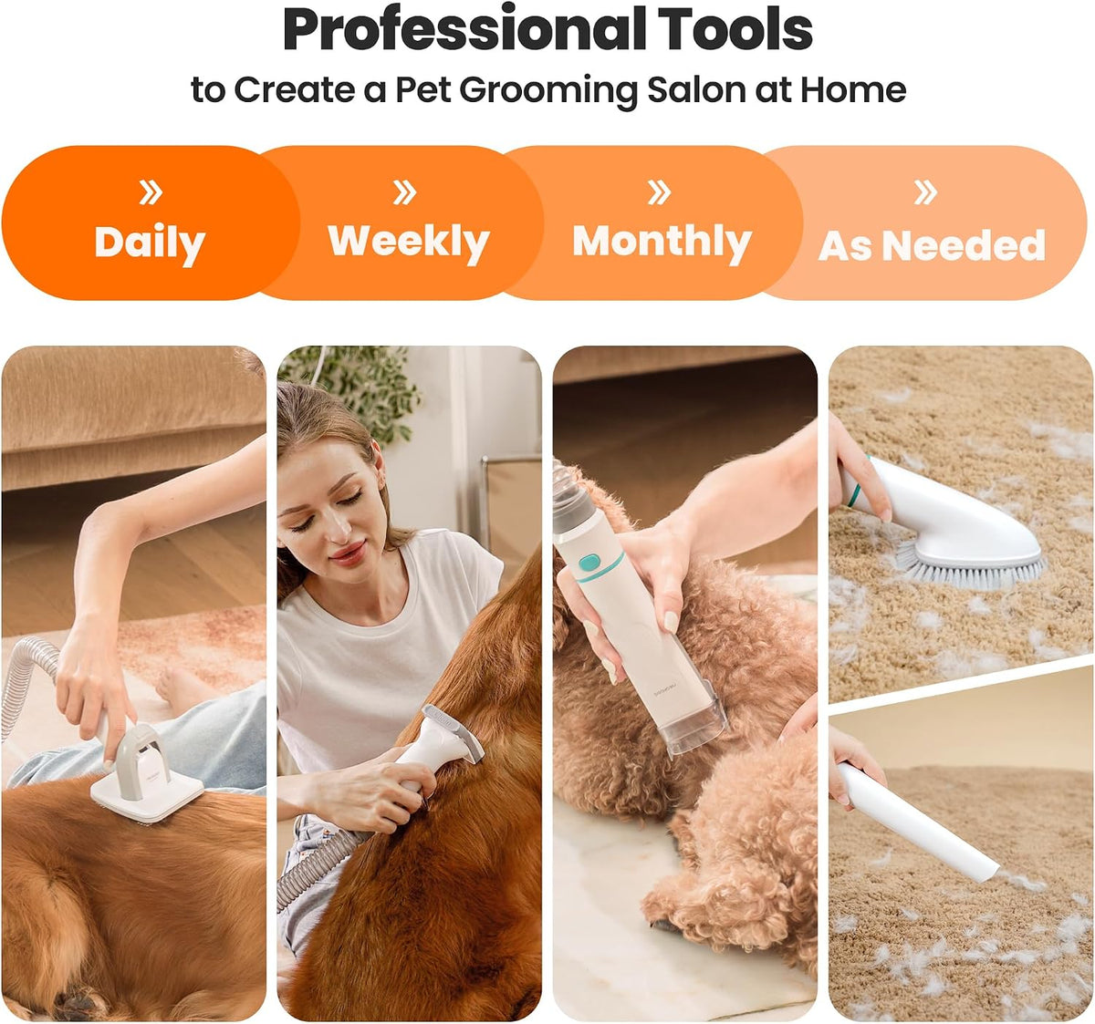 Neakasa P1 Pro pet grooming kit with vacuum suction and attachment heads