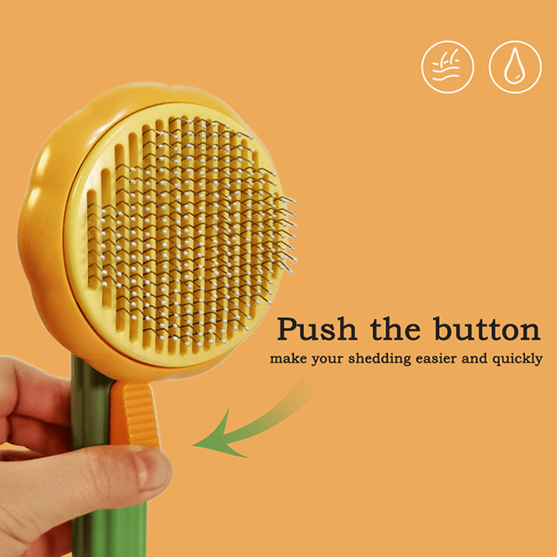 Pet Cat Dog Grooming Massage Self-Cleaning Brush Comb