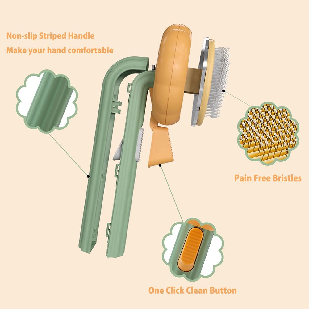 Pet Cat Dog Grooming Massage Self-Cleaning Brush Comb