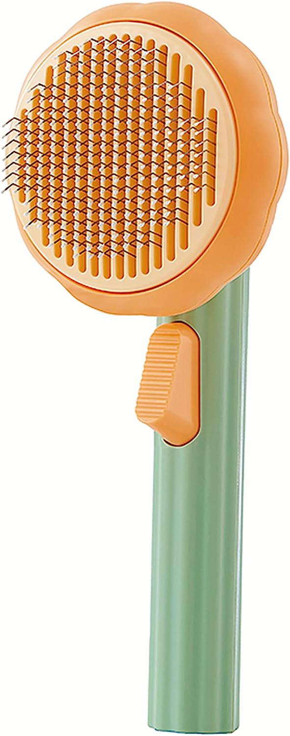 Pet Cat Dog Grooming Massage Self-Cleaning Brush Comb