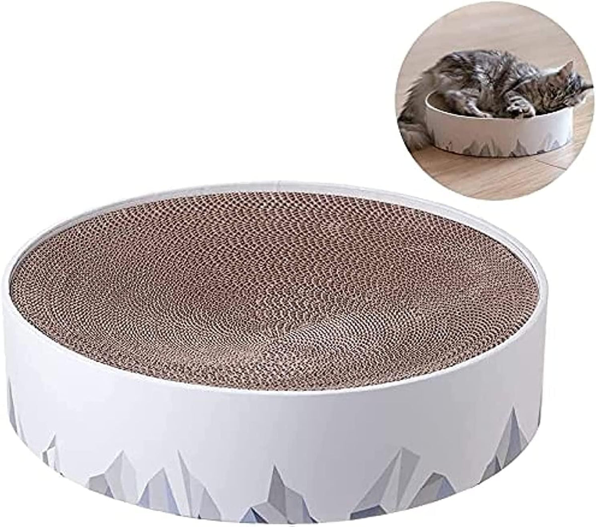 2in1 Cat Scratching Pad & Lounge Durable Indoor Cardboard