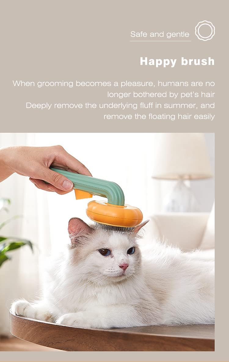 Pet Cat Dog Grooming Massage Self-Cleaning Brush Comb