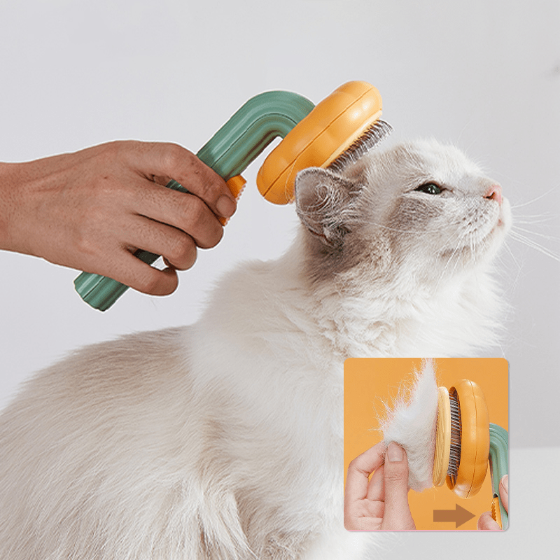 Pet Cat Dog Grooming Massage Self-Cleaning Brush Comb