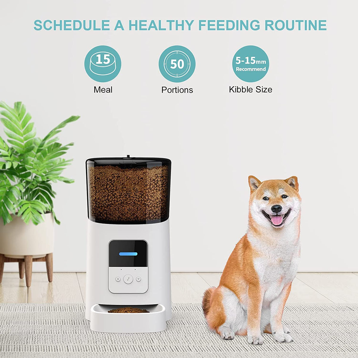 Smart Wi-Fi Enabled Automatic Cat Dog Pet Feeder