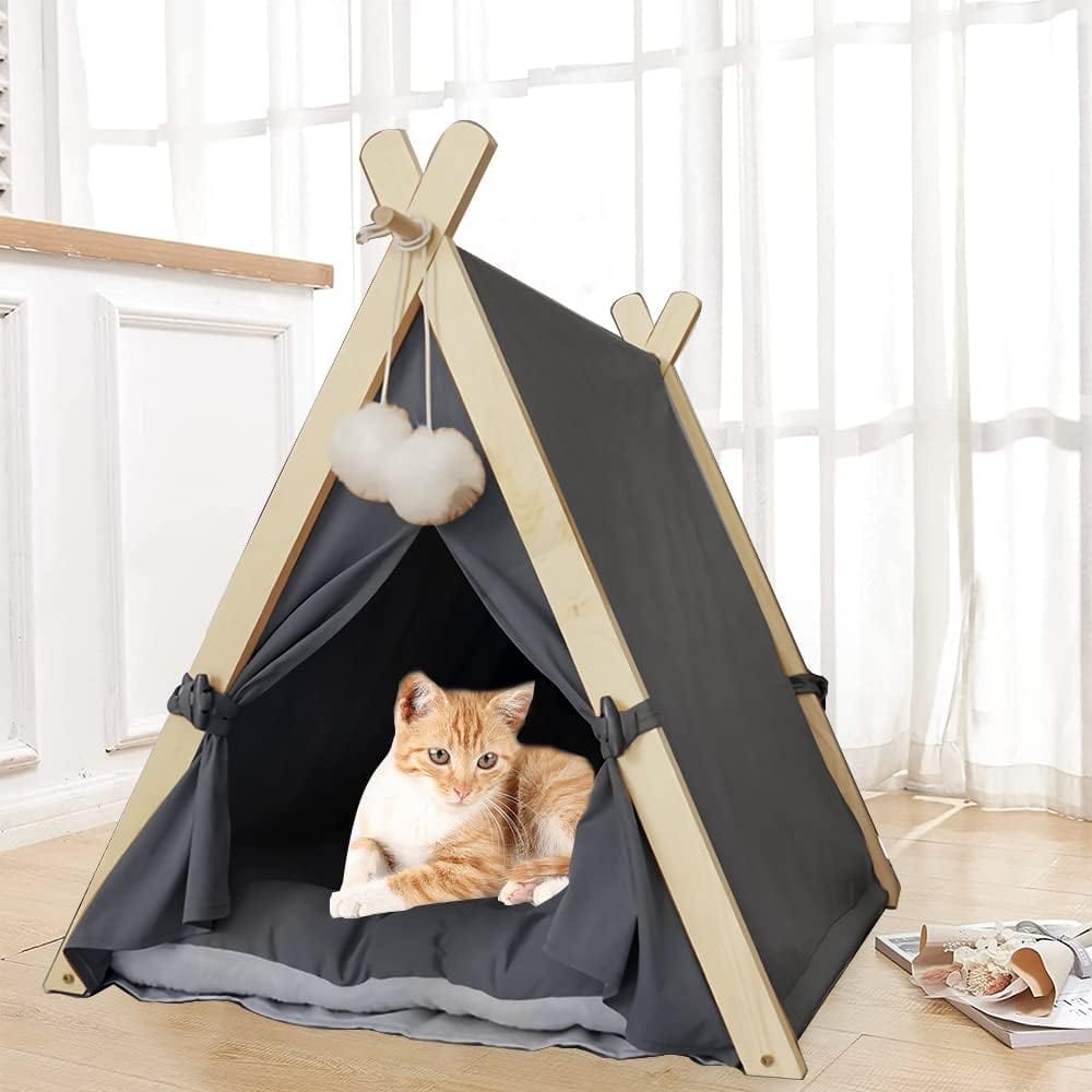 Large Washable Canvas Pet Cat Dog Tent House