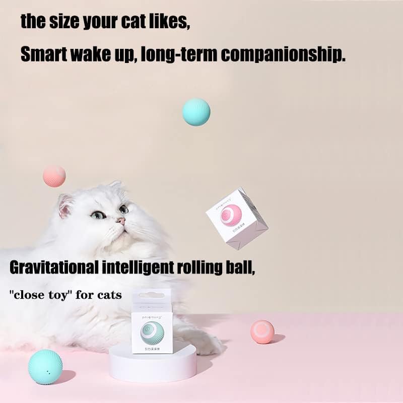 360° Rotating Interactive Cat Toys Ball with LED Lights