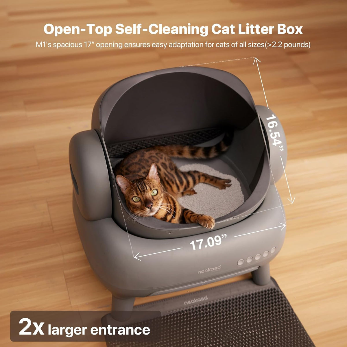 Neakasa M1 Plus Smart Self-Cleaning Cat Litter Box with App Control & Odor-Free Waste Disposal