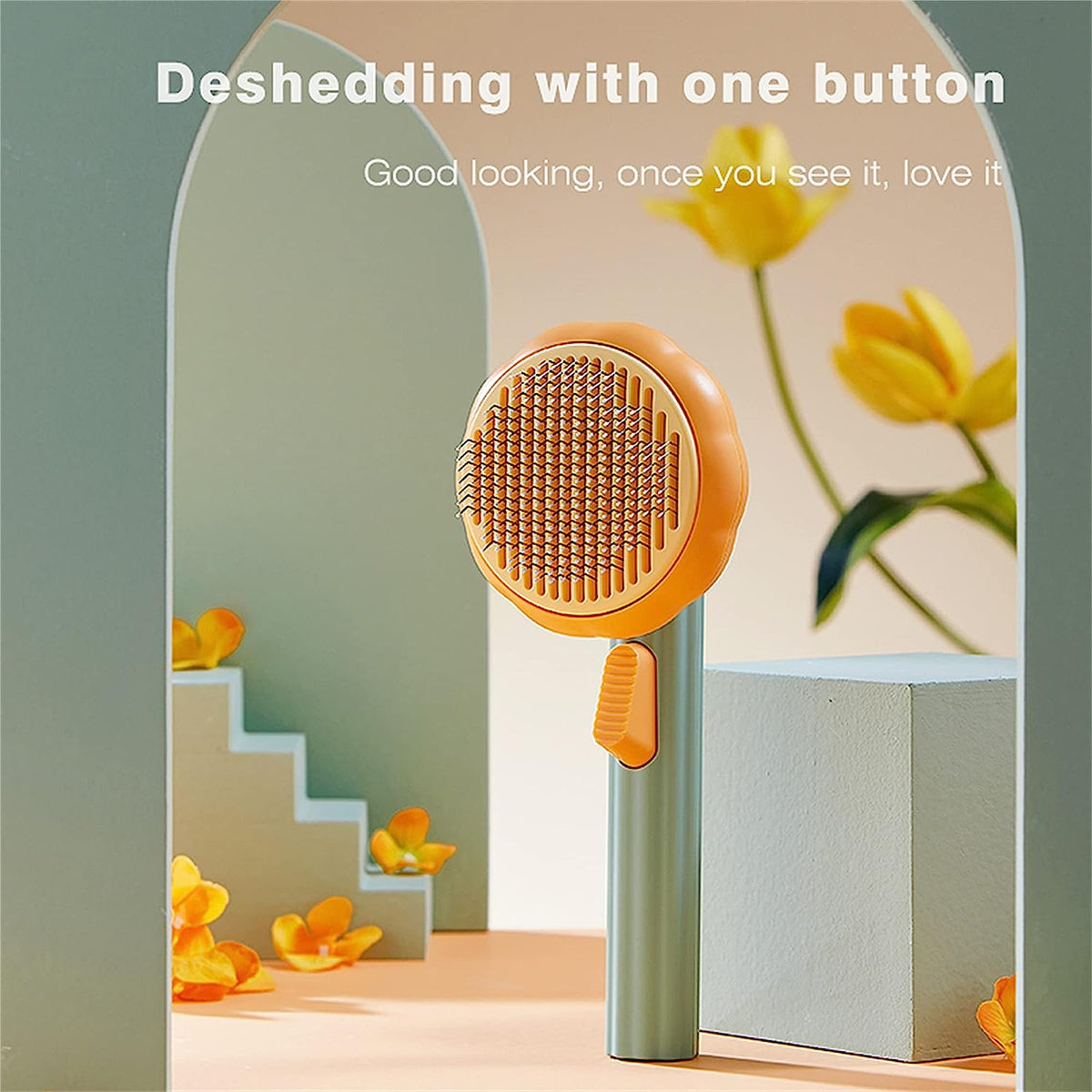 Pet Cat Dog Grooming Massage Self-Cleaning Brush Comb