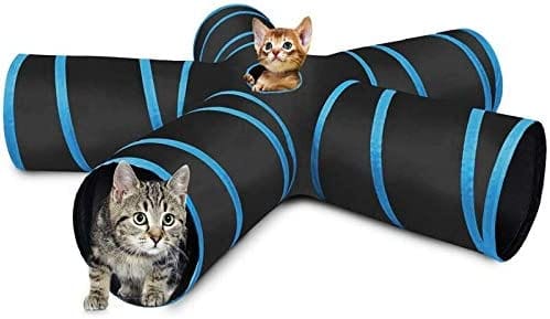 5 Way Cat Tunnel Toy Foldable With Bells