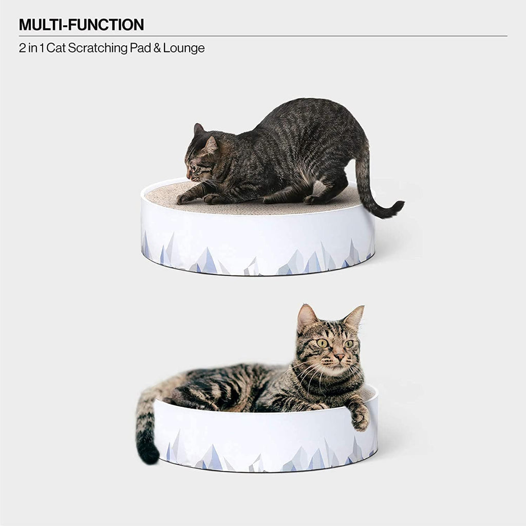 2in1 Cat Scratching Pad & Lounge Durable Indoor Cardboard