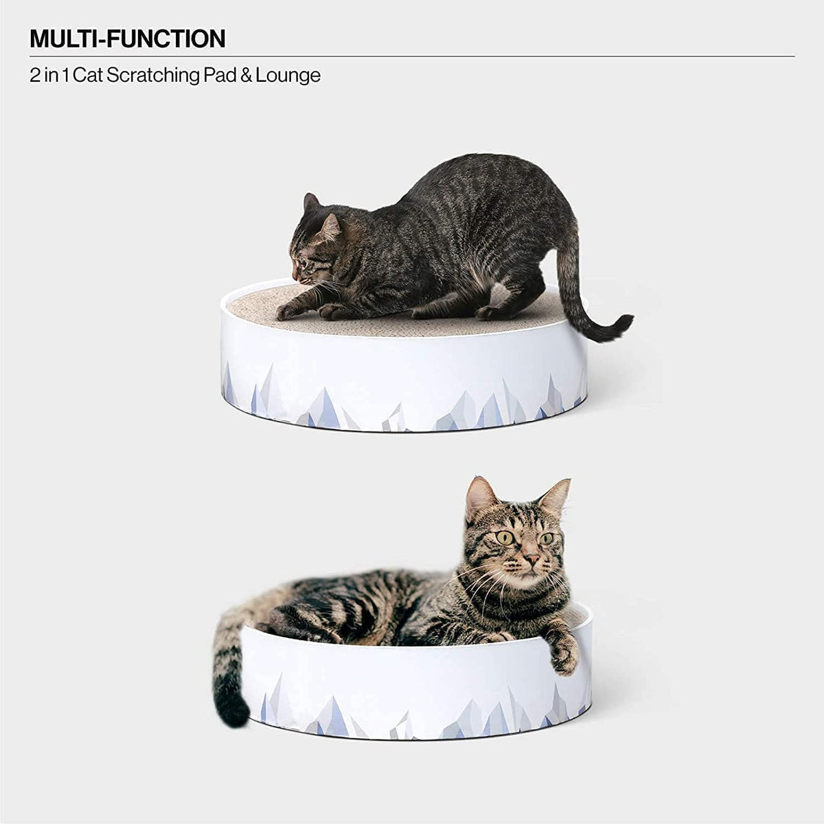 2in1 Cat Scratching Pad & Lounge Durable Indoor Cardboard