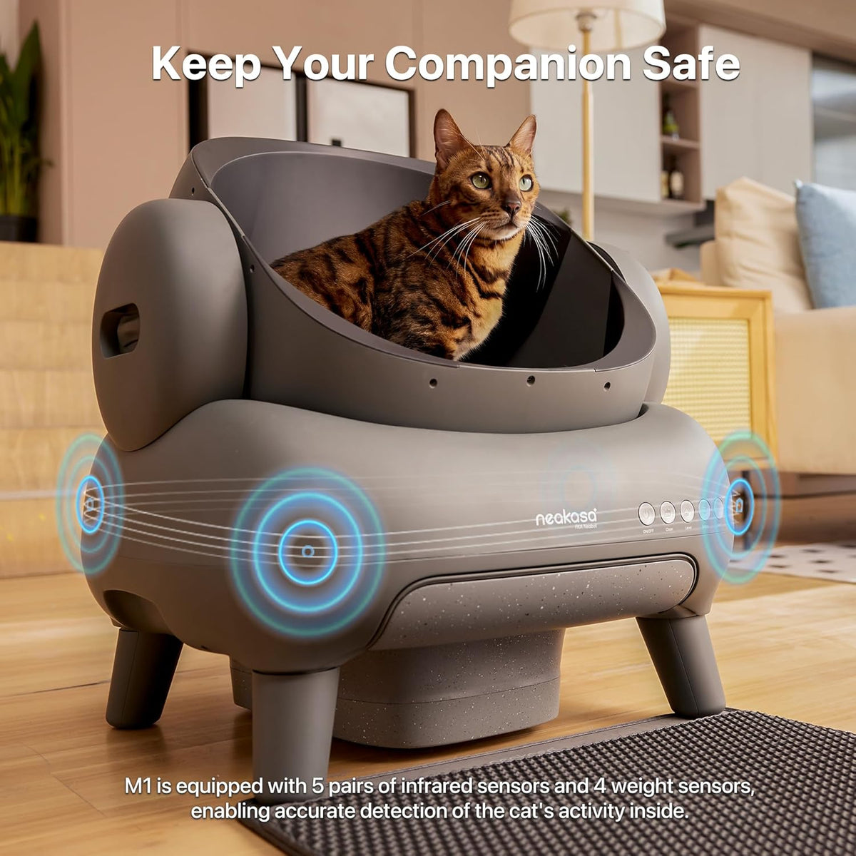 Neakasa M1 Plus Smart Self-Cleaning Cat Litter Box with App Control & Odor-Free Waste Disposal