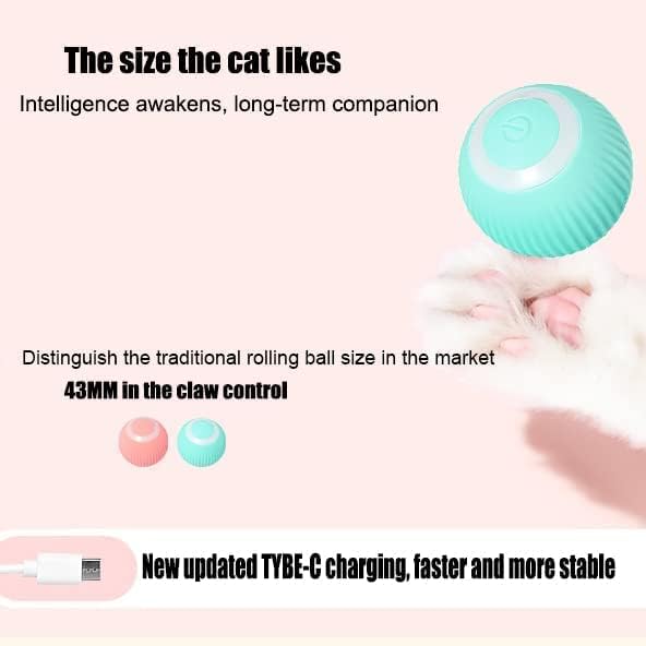 360° Rotating Interactive Cat Toys Ball with LED Lights
