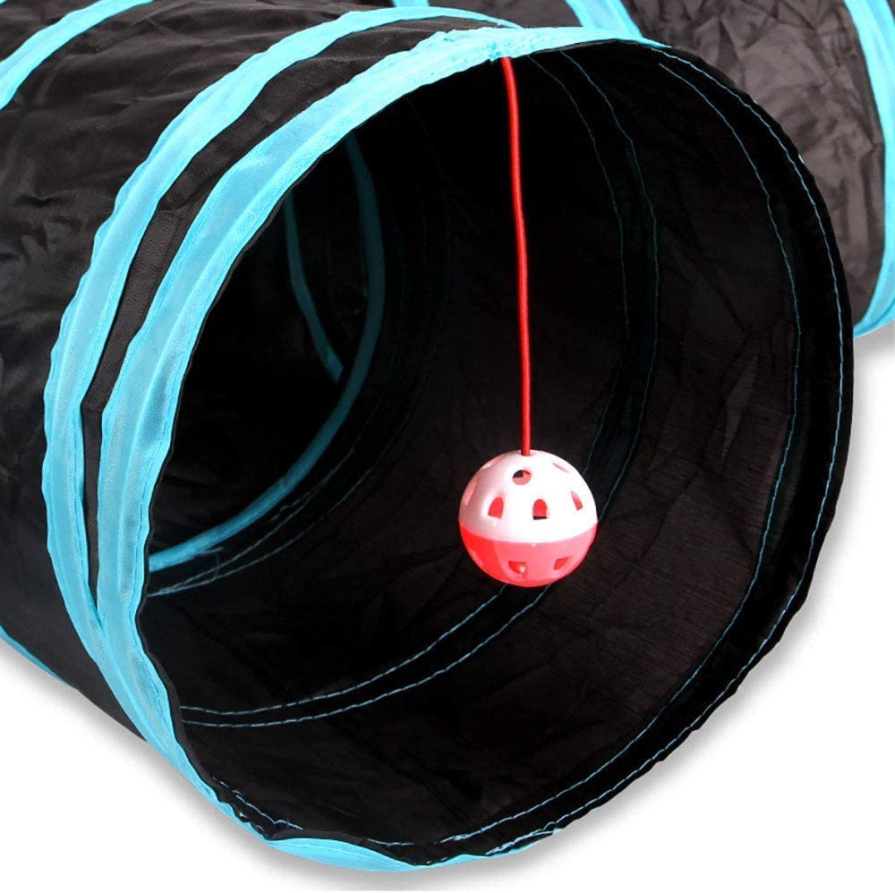 5 Way Cat Tunnel Toy Foldable With Bells