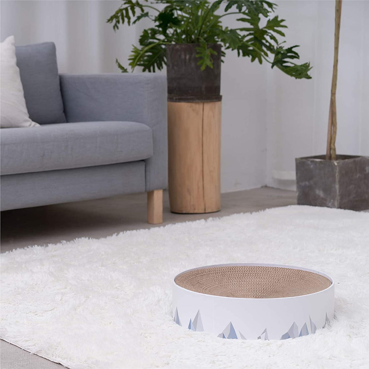 2in1 Cat Scratching Pad & Lounge Durable Indoor Cardboard