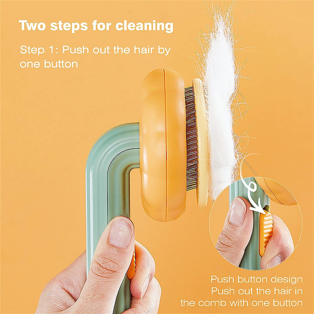 Pet Cat Dog Grooming Massage Self-Cleaning Brush Comb