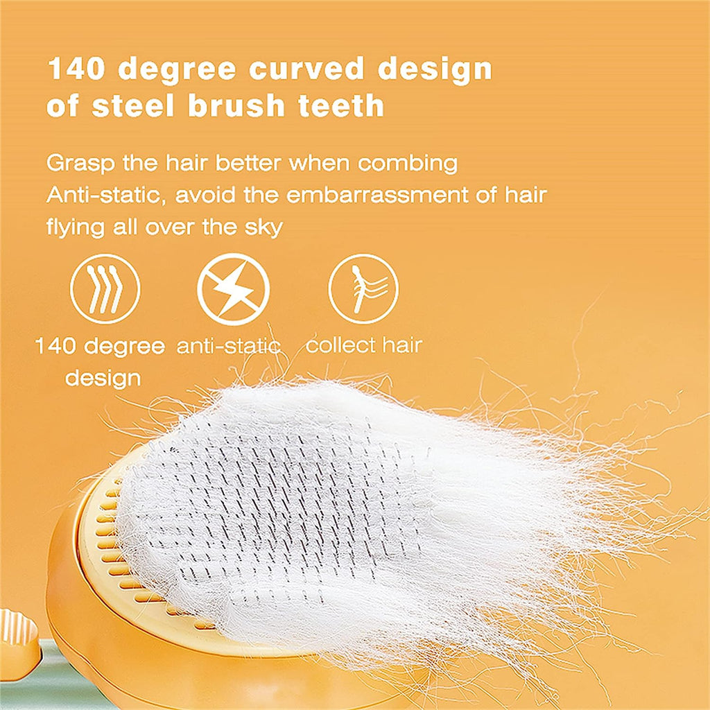 Pet Cat Dog Grooming Massage Self-Cleaning Brush Comb