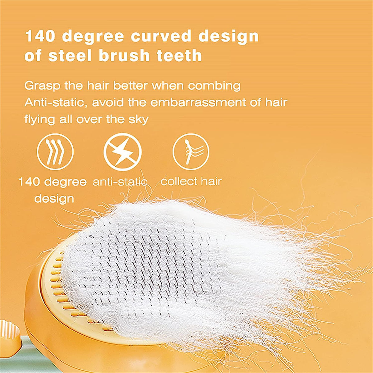 Pet Cat Dog Grooming Massage Self-Cleaning Brush Comb